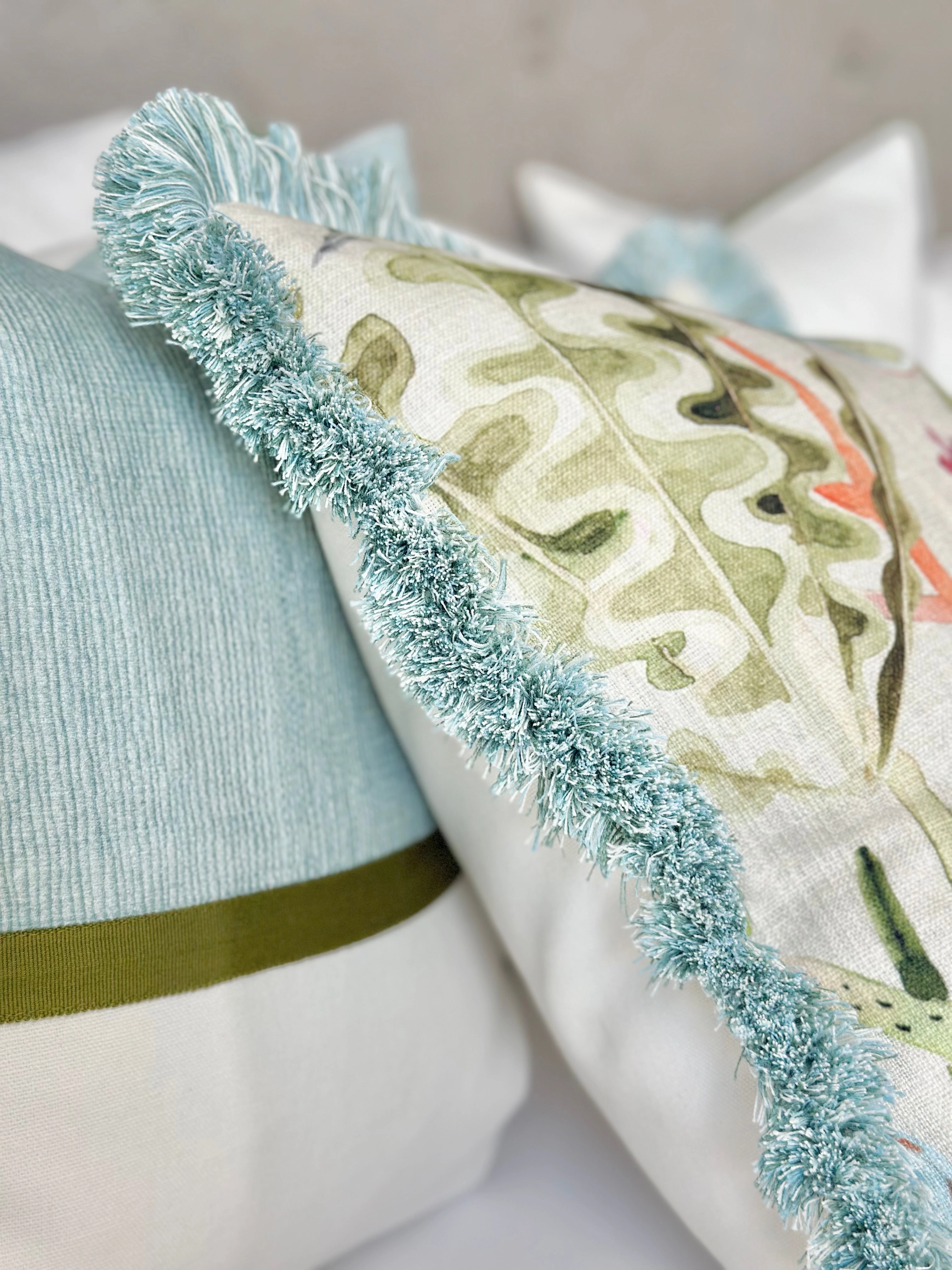 Pastel Coral Throw pillow cover Serena
