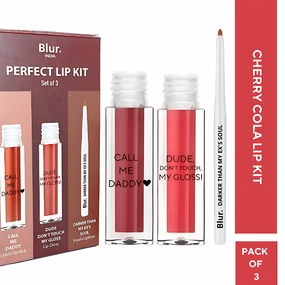 PERFECT Cherry Coke Lip Kit | 3 Liquid Lipstick, Gloss, Lip Liner @ 999