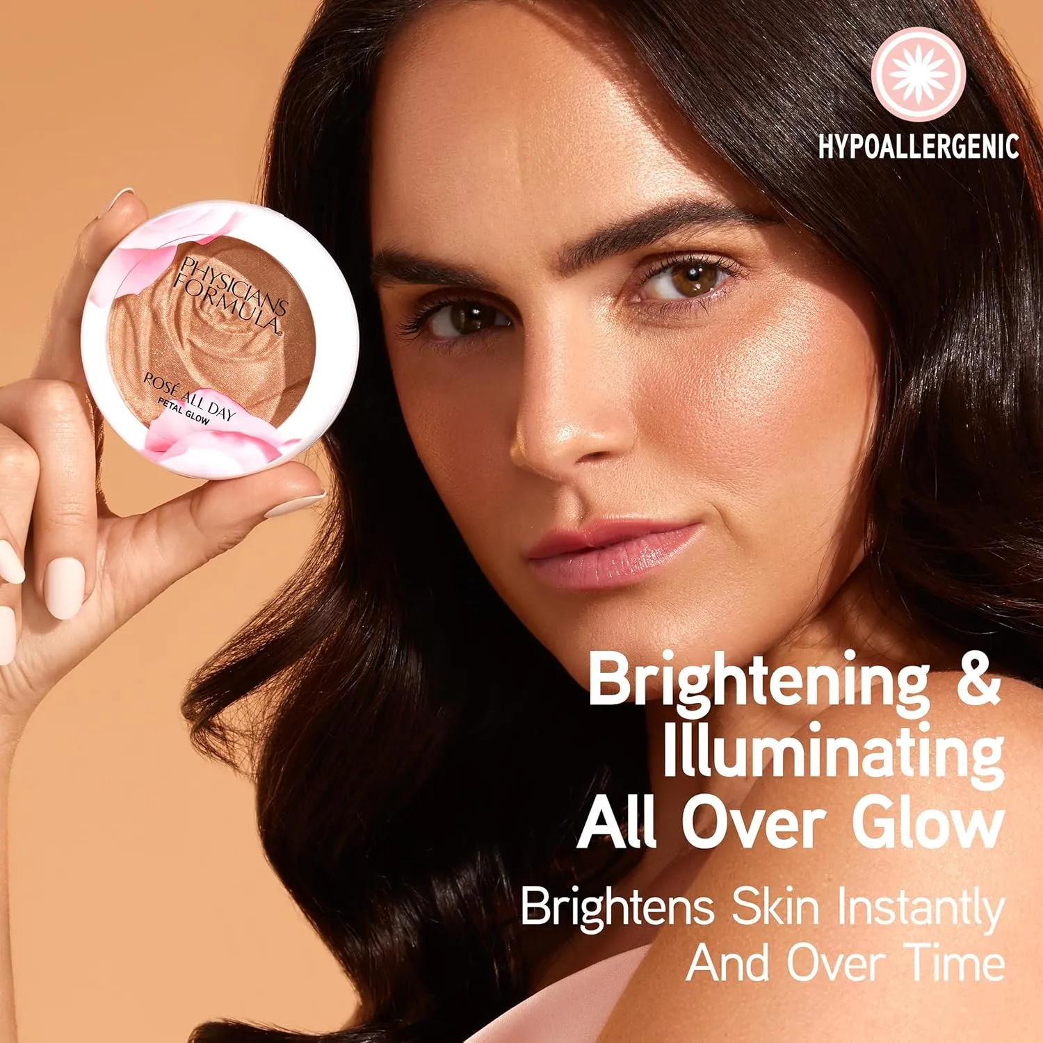 Physicians Formula Rosé All Day Highlighter Blush Face Powder, Blush Petal Glow, Shimmering Rose, Dermatologist Tested, Clinicially Tested