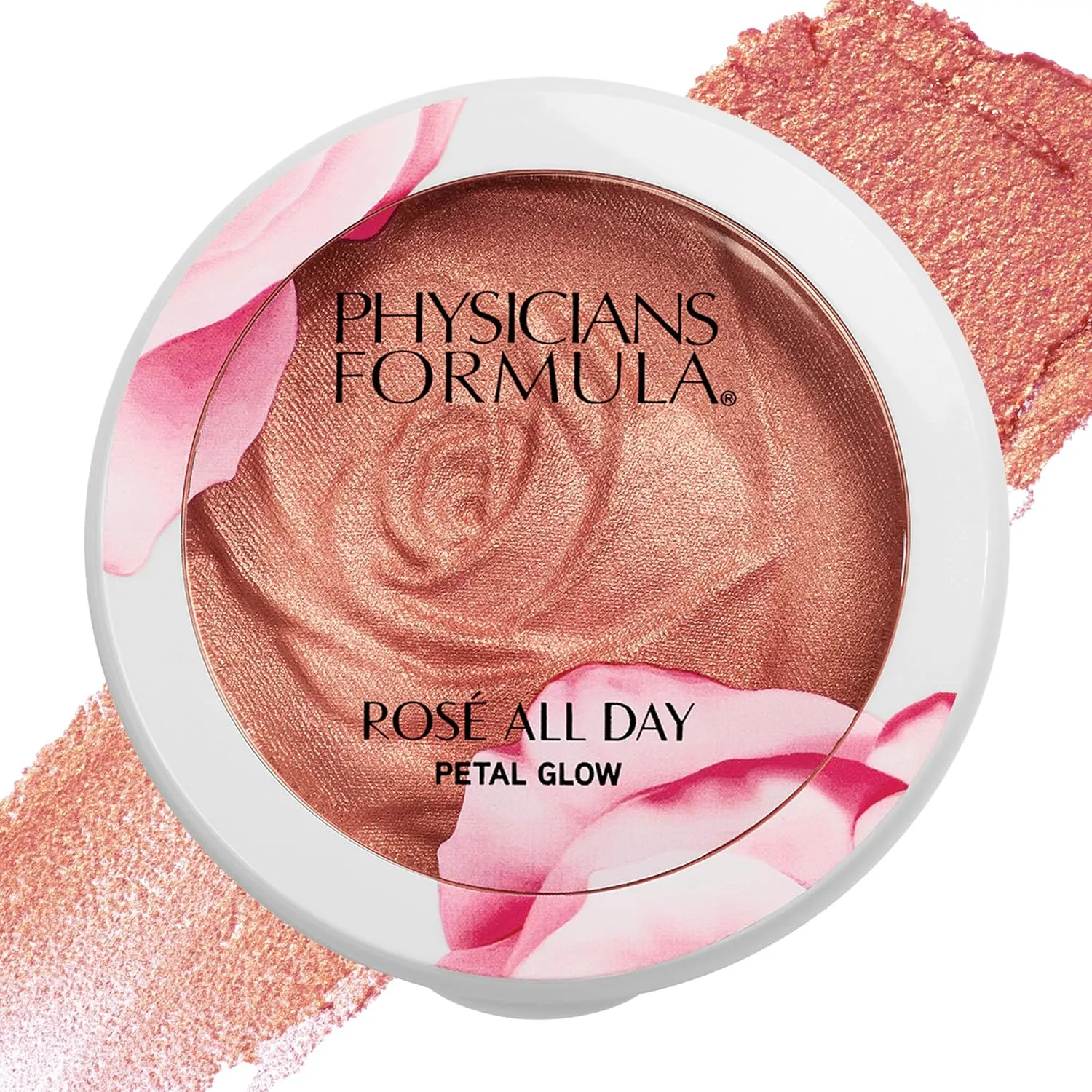 Physicians Formula Rosé All Day Highlighter Blush Face Powder, Blush Petal Glow, Shimmering Rose, Dermatologist Tested, Clinicially Tested