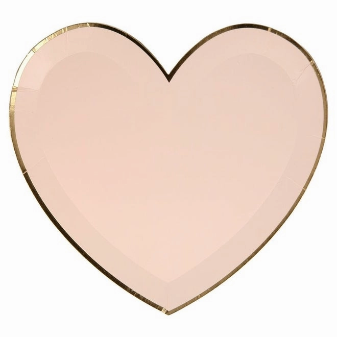 Pink Tone Large Heart Plates