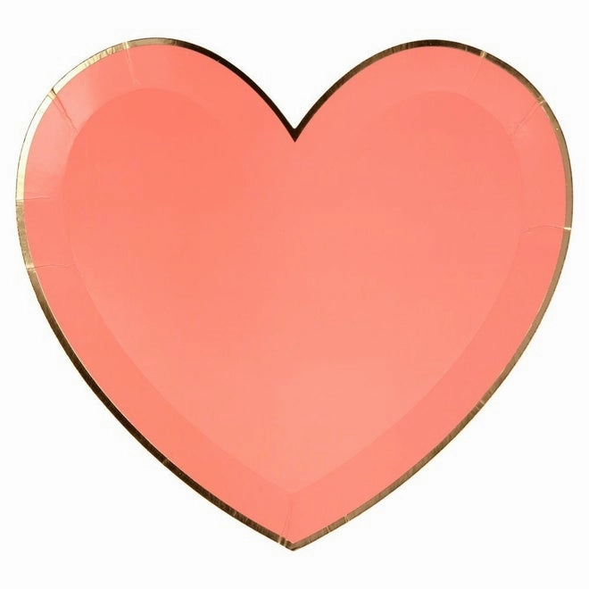 Pink Tone Large Heart Plates