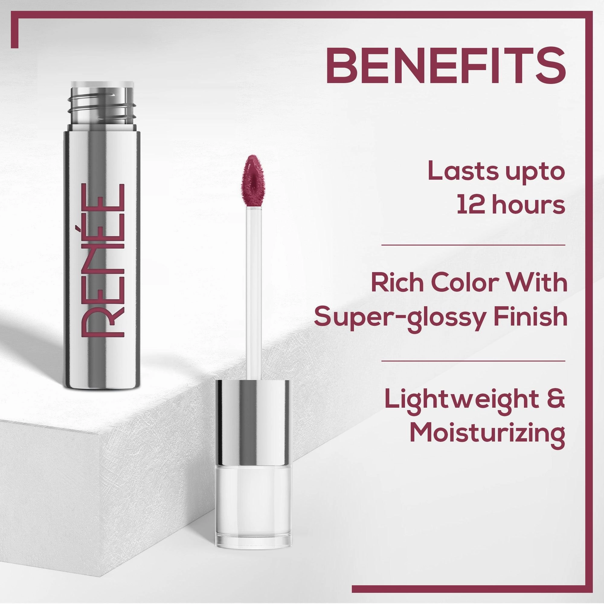 RENEE Gloss Stay - Transfer Proof Glossy Liquid Lip Colo, 5Ml