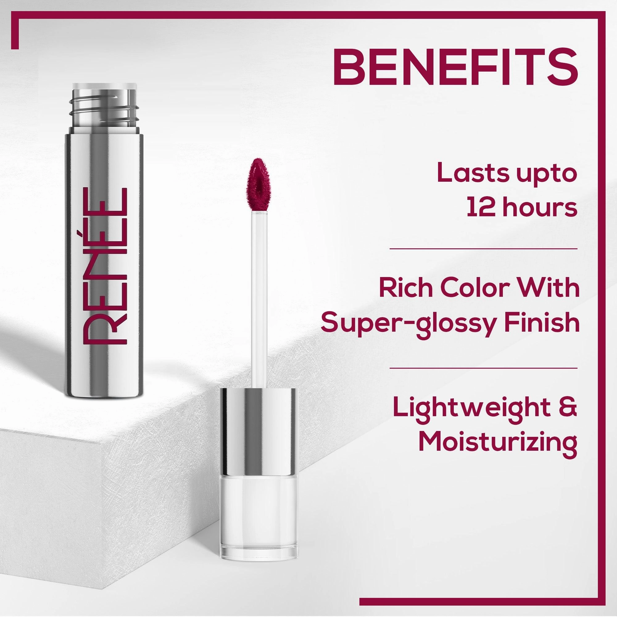 RENEE Gloss Stay - Transfer Proof Glossy Liquid Lip Colo, 5Ml