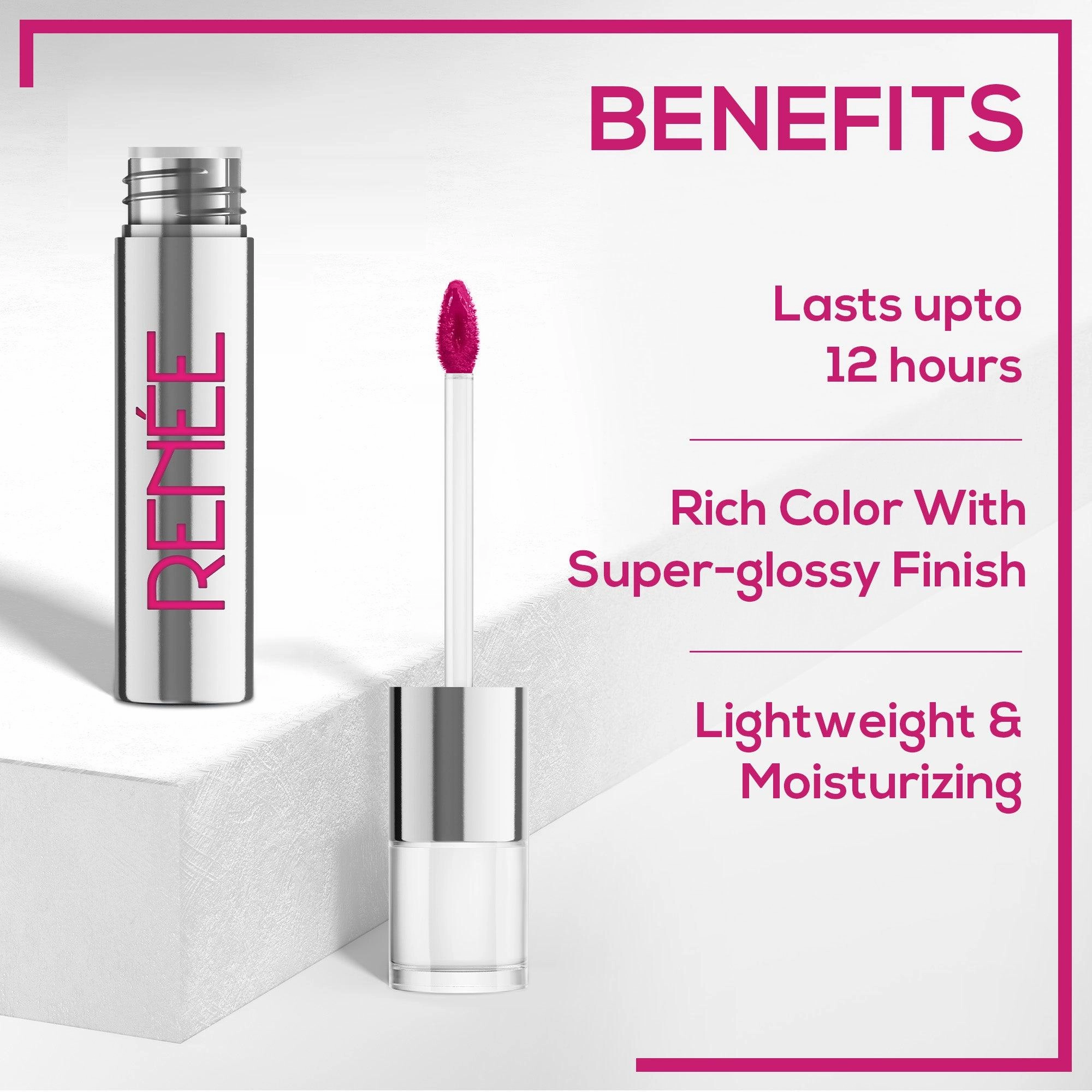 RENEE Gloss Stay - Transfer Proof Glossy Liquid Lip Colo, 5Ml