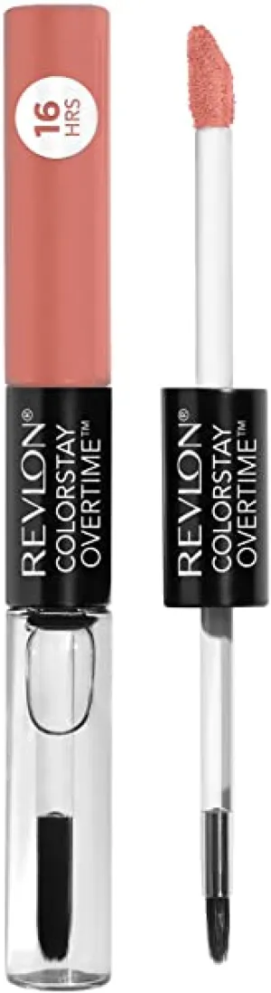Revlon Colorstay overtime lipcolor, Longwearing Liquid Lipstick with clear lip Gloss, with Vitamin E, In Nude, 510 Boundless Nude, 0.07 Fl Oz