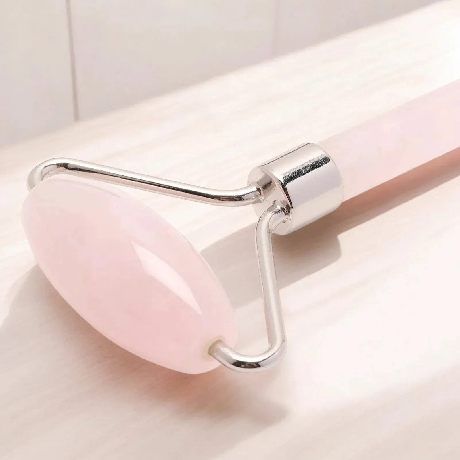Rose Quartz Facial Massage Roller Anti Ageing Beauty Tool