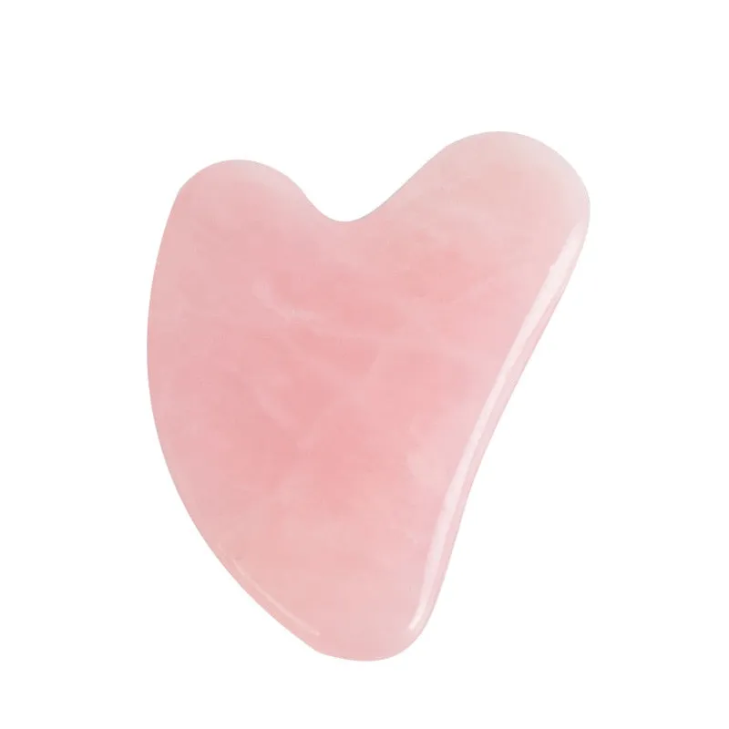 Rose Quartz Roller  Set for Face  Natural Facial Crystal Massager