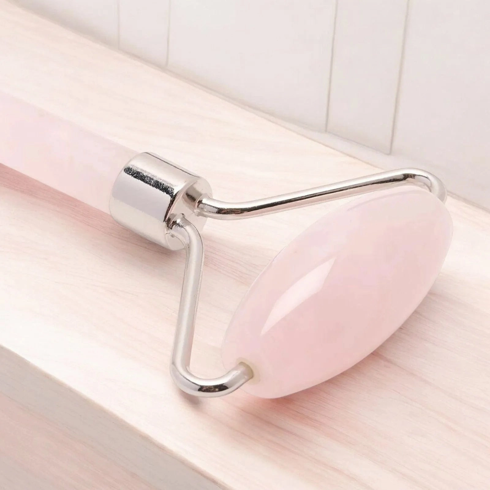 Rose Quartz Facial Massage Roller Anti Ageing Beauty Tool