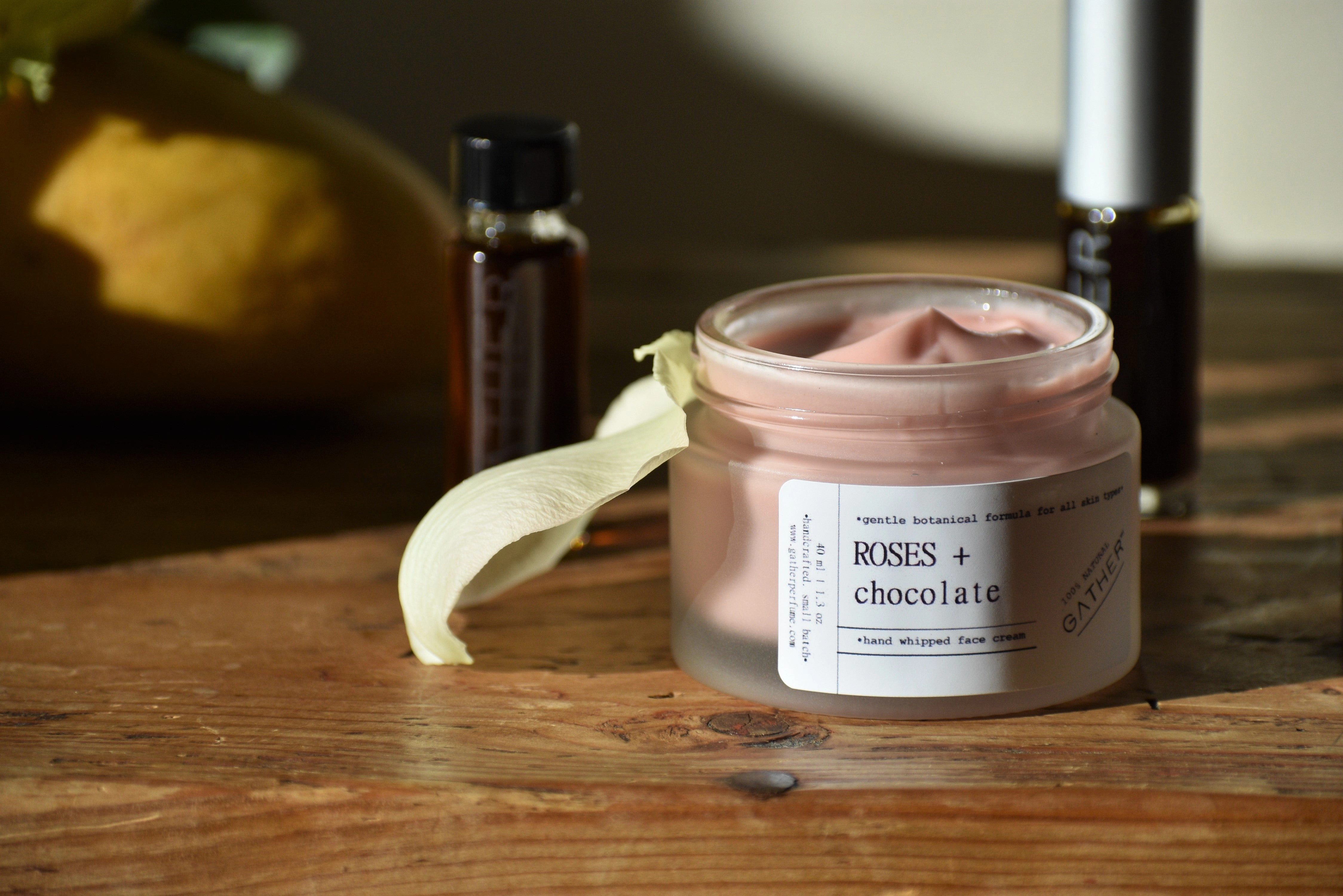 ROSES   CHOCOLATE - luxury hand whipped face cream - 100% natural
