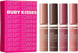 Ruby Kisses Butter Bomb Gloss 7.8mL (0.26 US fl.oz) (Nude, Tantalize, Blushing, Sublime)