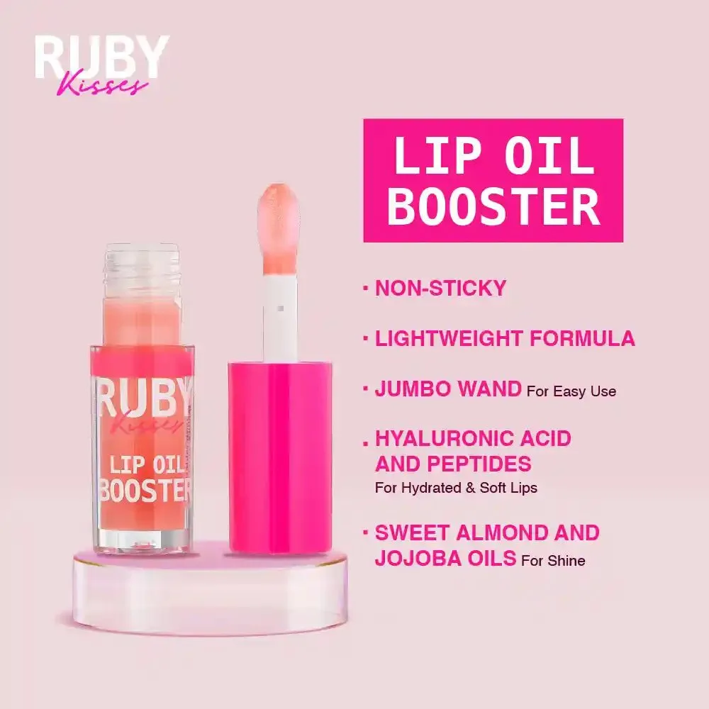 Ruby Kisses Lip Oil Booster – Intense Shine & Hydration | 11 Nourishing Shades