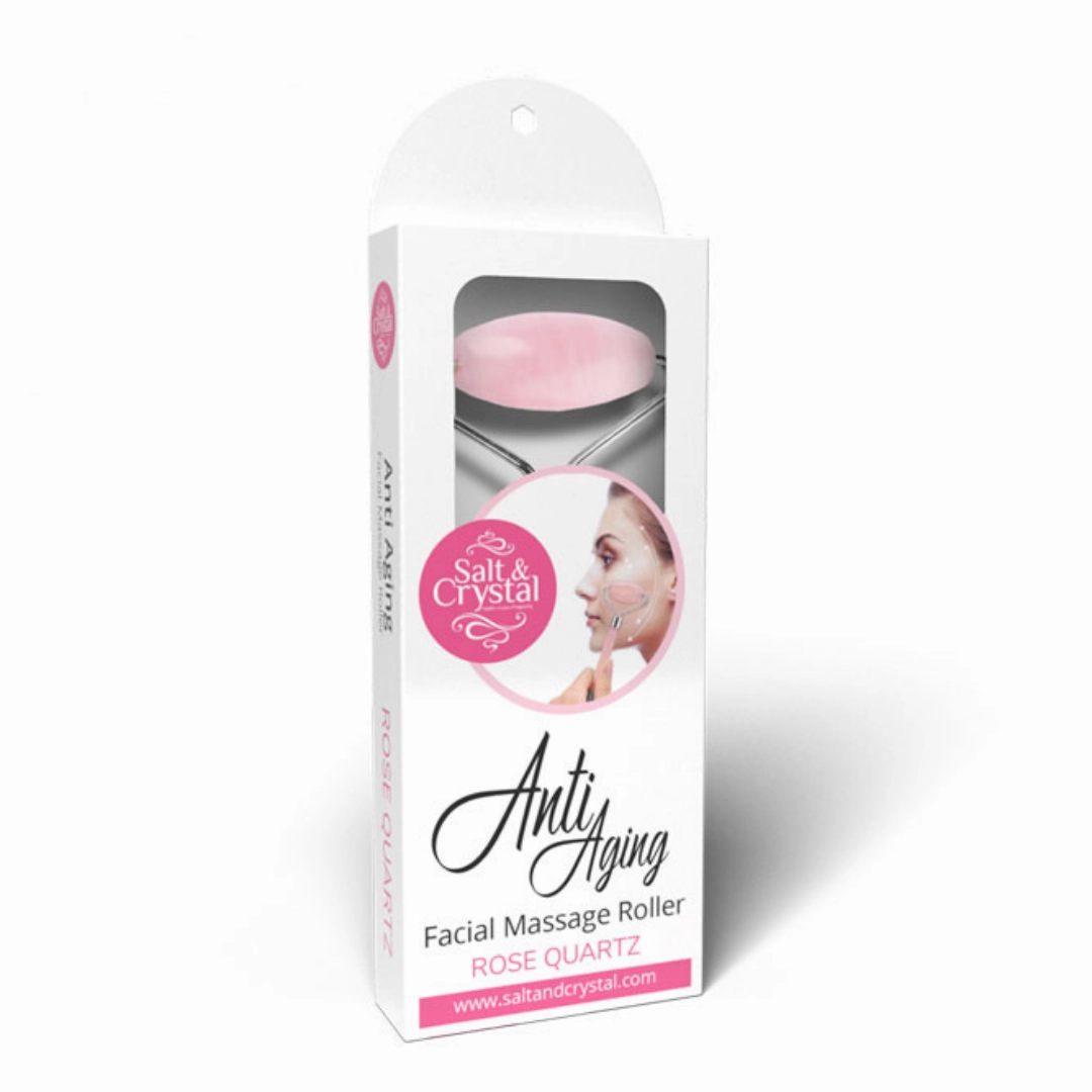 Salt and Crystal Rose Quartz Face Roller