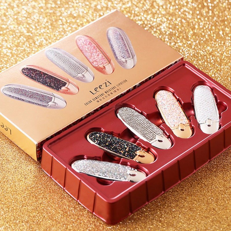 Seduction Styles Net red with the same Liz bright star gem lipstick set