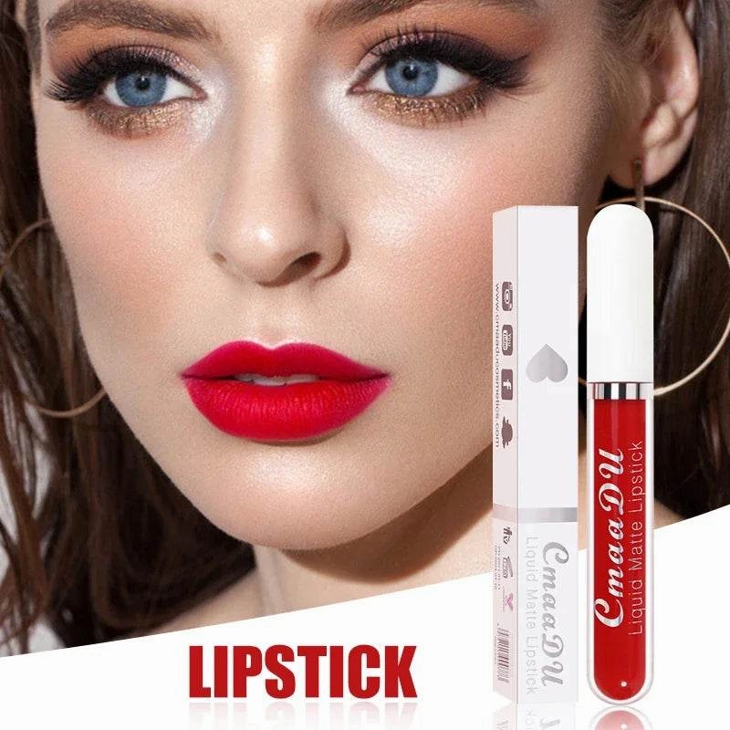 Sexy Long Lasting Velvet Matte Lip Gloss Liquid Lipstick Lip Makeup Women Beauty Red Nonstick Cup Waterproof Lip Gloss