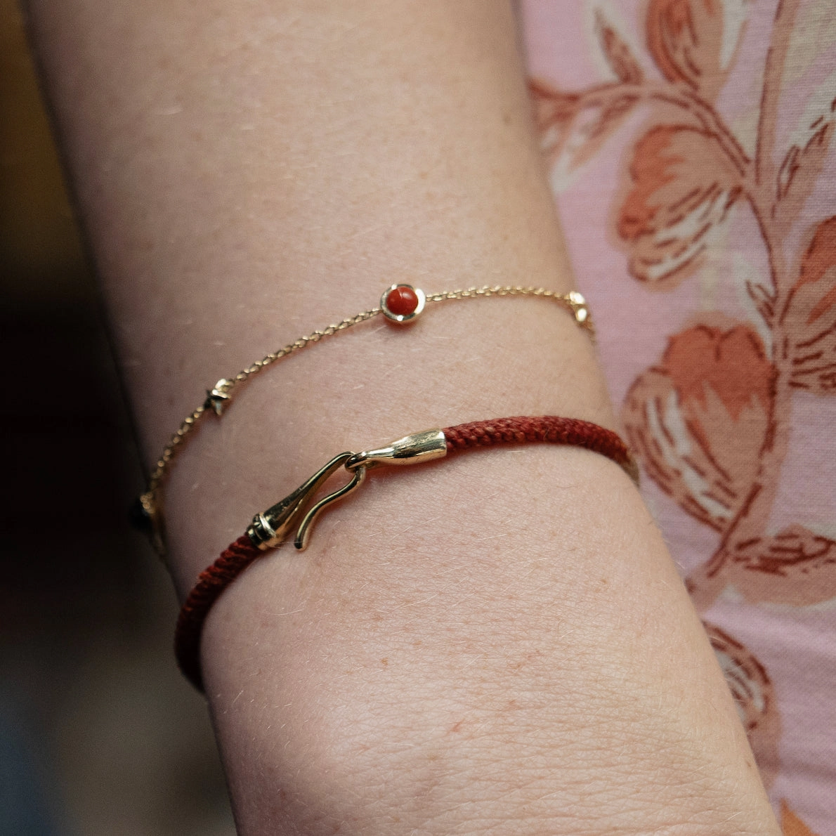 Shooting Star Bracelet - Coral - Diamond
