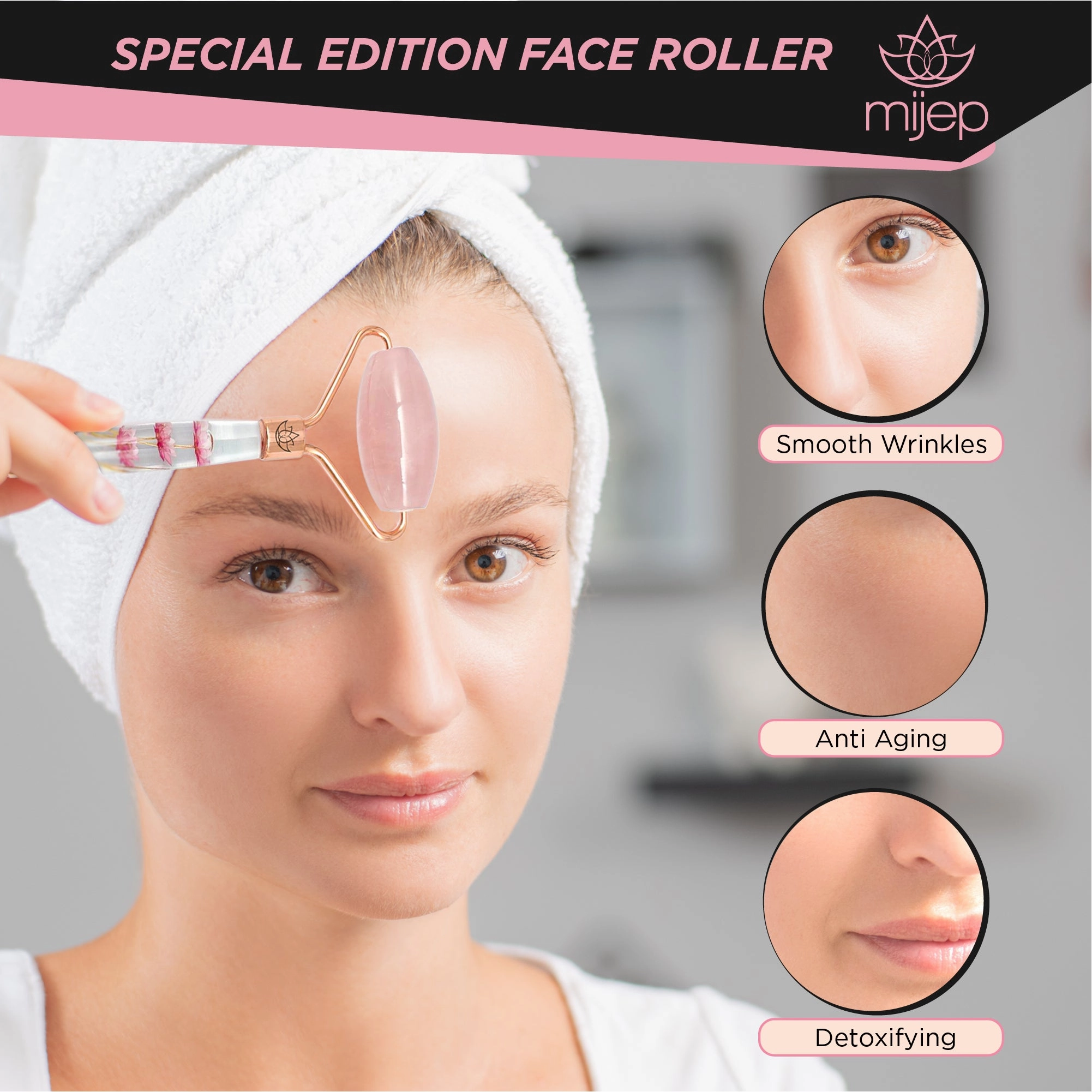 Special Edition Rose Quartz Roller and Gua Sha