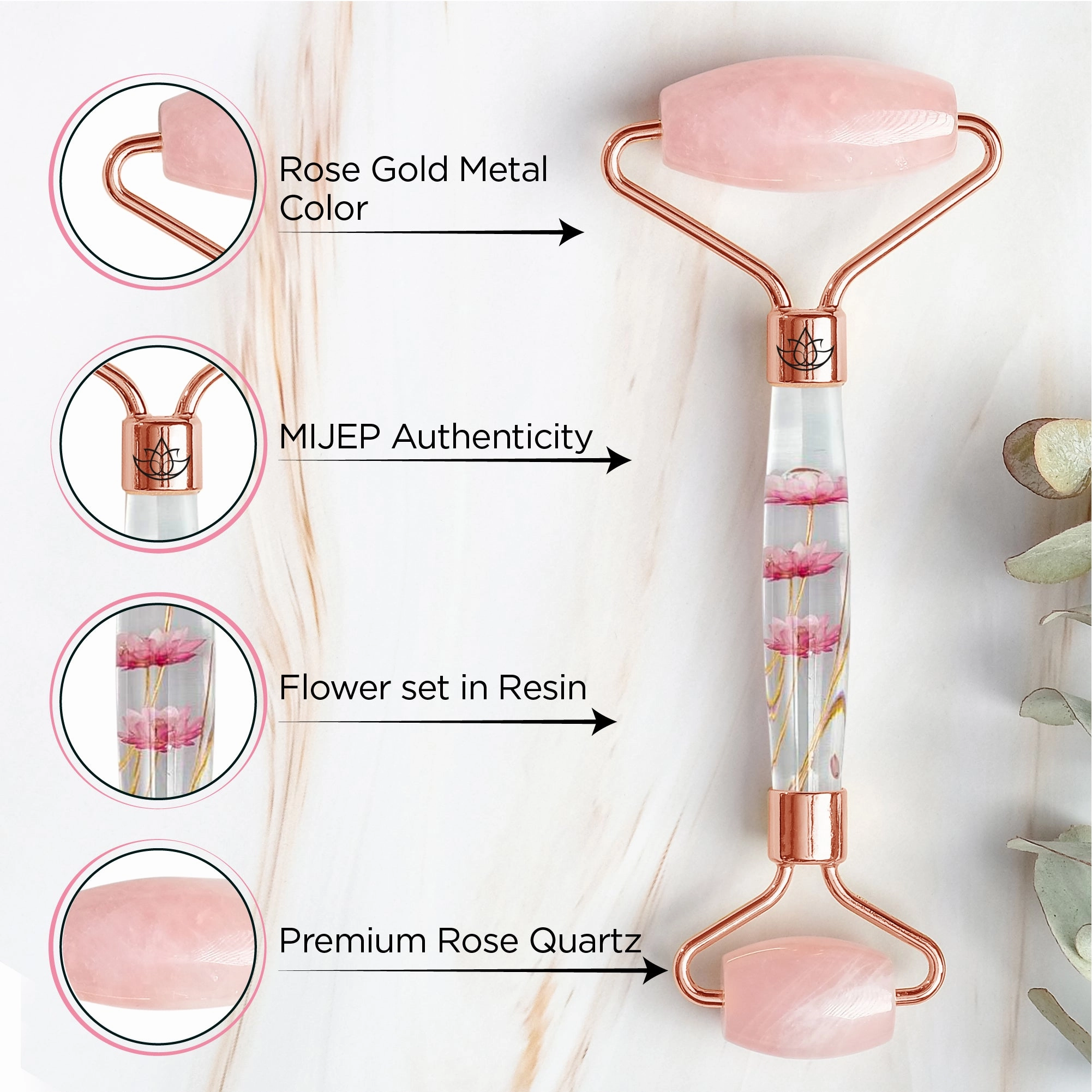 Special Edition Rose Quartz Roller and Gua Sha
