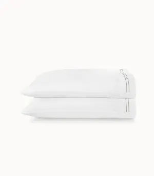 Stanza Embroidered Sateen Pillowcases by PA