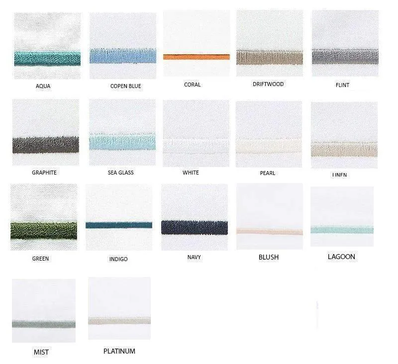 Stanza Embroidered Sateen Pillowcases by PA