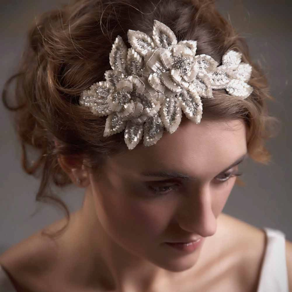 Statement blush vintage rose headdress