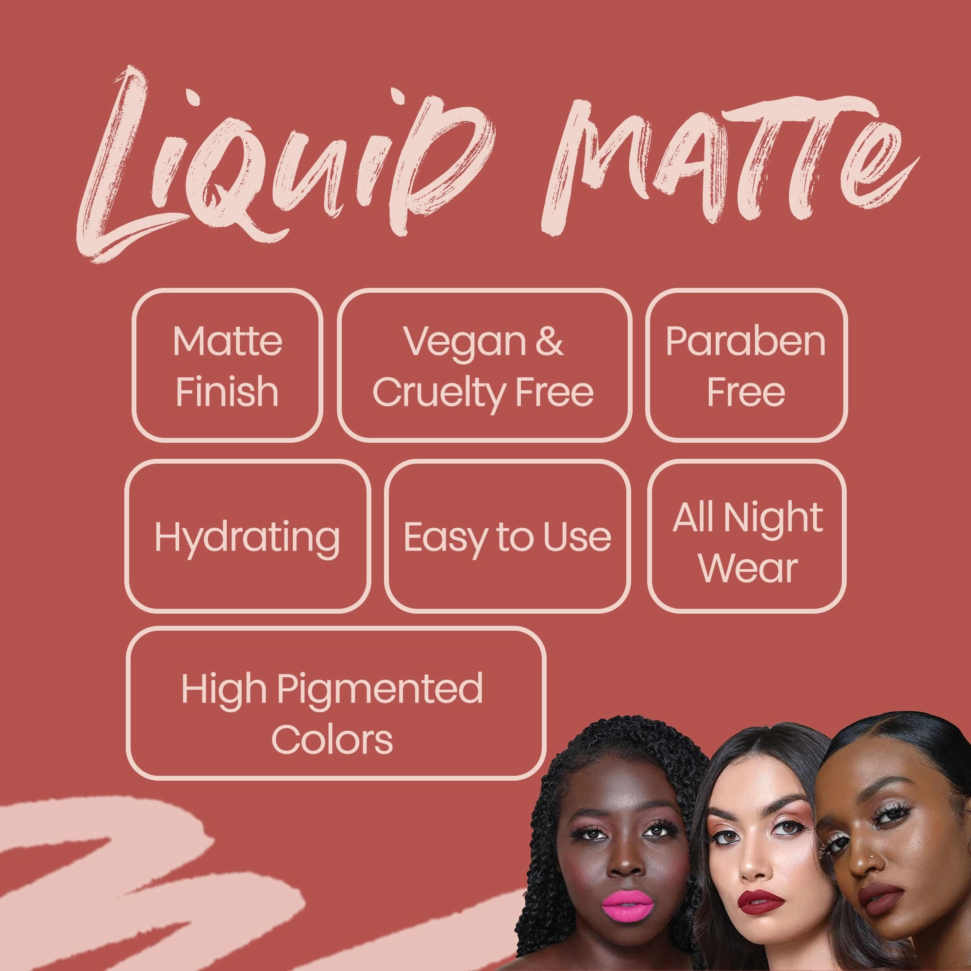 The Lip Bar Vegan Liquid Matte Lipstick, High Pigment Color & Long-Lasting with 8-12 Hours of Wear, Boy Trouble - Red-Orange