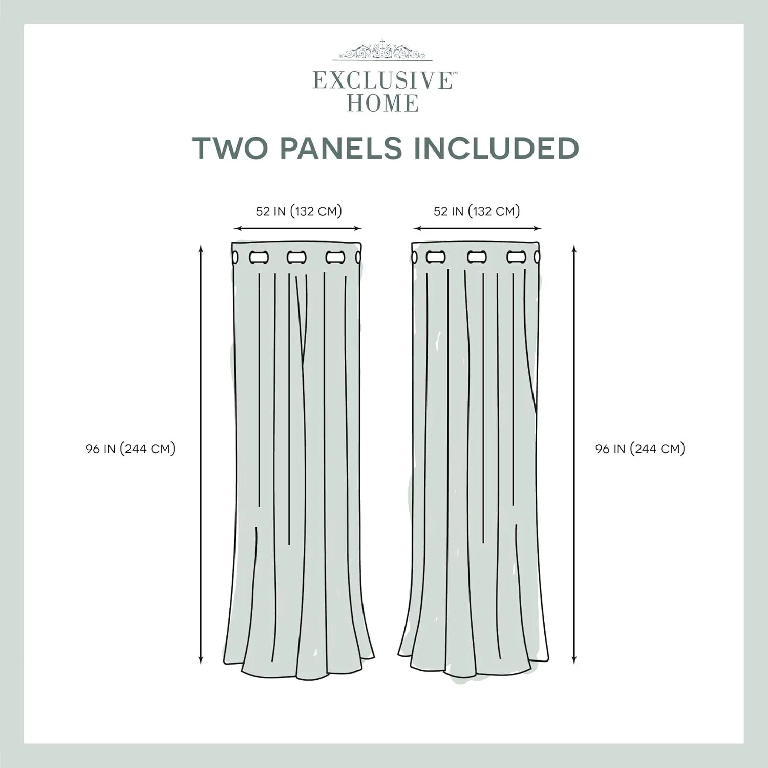 TOWN & COUNTRY LUXE Talia Double Layer Indoor Curtains, Sheer and Room Darkening Blackout, Grommet Top, Energy Efficient, 2-Pack Set, 52"x96", Rose Blush