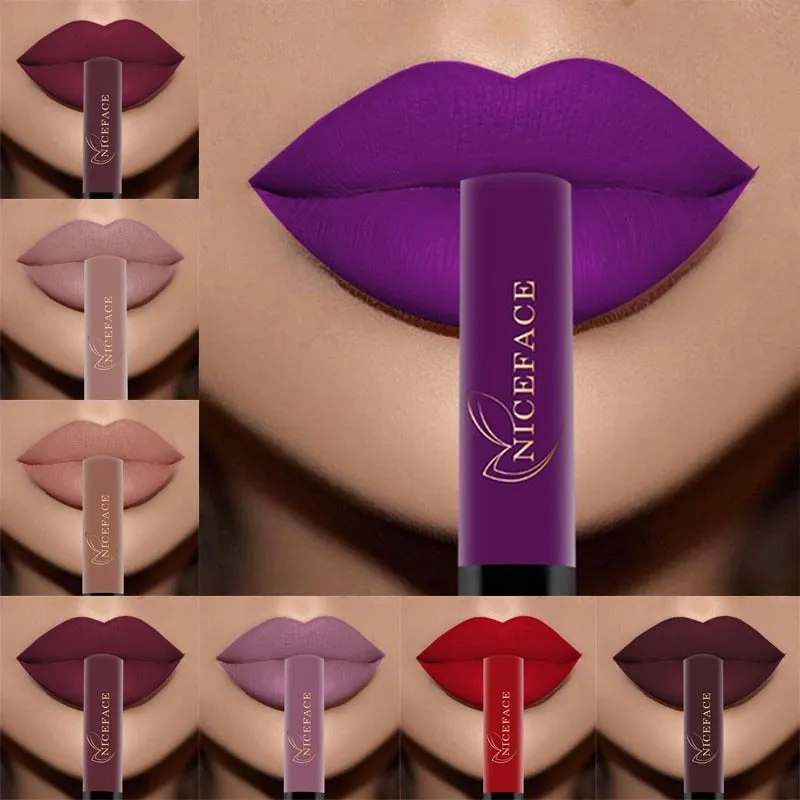Waterproof Brand Nude Matte Liquid Lipstick Lip Gloss Moisturizer Mate Lip Stick